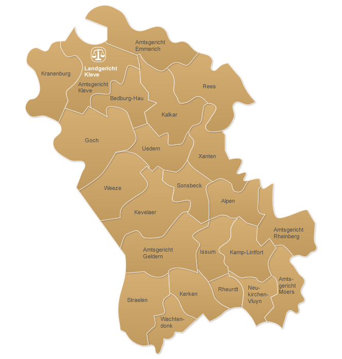 Bild des Landgerichtsbezirks Kleve